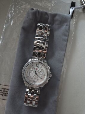 Michele Chronograph Silver Dial Ladies Watch